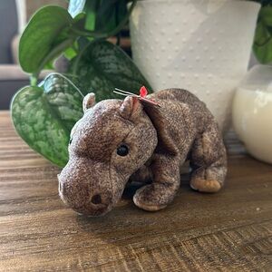 🦛 Ty Beanie Baby TUBBO The Hippo With Tag Retired DOB January 16 2003